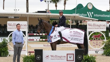 Irish flag flies in Wellington Equestrian Realty 1.45m