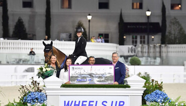 Jacqueline Steffens Daly pilots Freaky to victory in the $50,000 Wheels Up Welcome Prix CSI3*