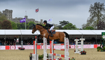 Home win for Lily Attwood and Cor-Leon vd Vlierbeek Z in The Pearl Stakes at Royal Windsor Horse Show