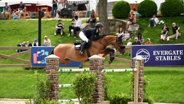 Gochman soars to win the $38,700 FEI 1.45m jump-off at 2023 Old Salem Farm Spring Horse Shows