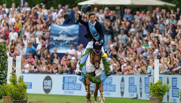 Marvin Jüngel and Balou's Erbin best in the German Jumping Derby presented by IDEE KAFFEE in Hamburg