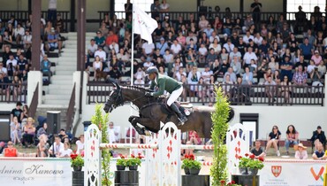 Abdelkebir Ouaddar and Istanbull v.h Oievaarshof best in the CSI4* Grand Prix of Poznan