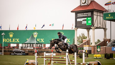 Ireland’s Darragh Kenny and Chic Chic brave the weather in ATB Cup at Spruce Meadows ‘National’