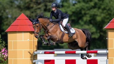 Nicole Lockhead Anderson and Catino 10 best in Thursday's CSI4* 1.50m ClipMyHorse.TV Derby Tankard at Hickstead