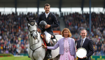 Eugenio Garza Perez receives the style award in the 2023 Rolex Grand Prix of Aachen