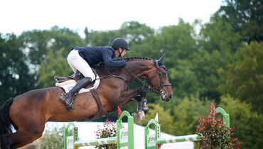 Rene Dittmer and Corsica top the CSI4* 1.50m Championat of Itzehoer Versicherung at Hof Waterkant