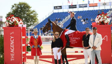 Kenny leads the way in the $78,000 The Agency 5* Speed Stake at the 2023 Hampton Classic Horse Show