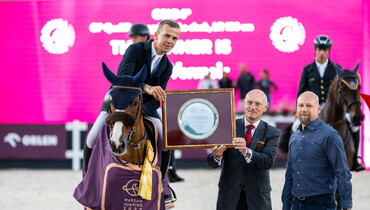 Wilm Vermeir and Dirina O.H. Z win Thursday's CSIO4* 1.50m in Warsaw