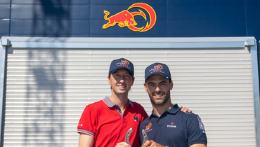 Swiss showjumpers and sailors meet at Alinghi Red Bull Racing team base in Barcelona to exchange ideas