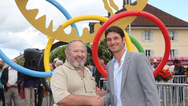 Steve Guerdat honoured in his childhood town with magnificent artwork