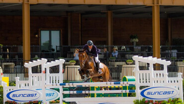 Welles and Boo Van Het Kastanjehof lay down the heat in Suncast® FEI Welcome at Tryon Summer 1