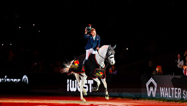 Hans-Dieter Dreher and Cous Cous with a home win in the CSI5*-W 1.55m Prize of in.Stuttgart