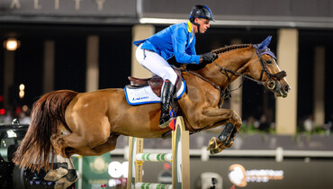 Christian Ahlmann and Otterongo Alpha Z take the top honours in the CSI4* 1.45m Al Hawajer Equestrian Diamond Tour in Abu Dhabi