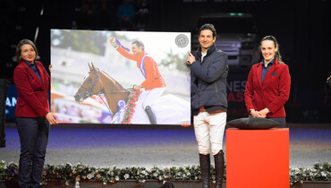Steve Guerdat, Sabina Cartossi and Michel Sorg awarded with the Swiss Equestrian Golden Badges of Honour