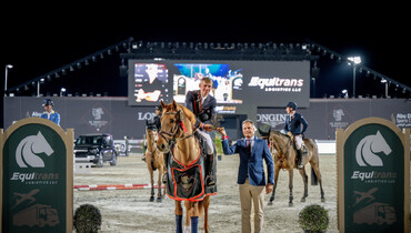 Joseph Stockdale and Ebanking best in the CSI4*-W 1.50m Equitrans Logistics Diamond Tour in Abu Dhabi