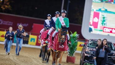 Gerfried Puck and Equitron Naxcel V win the CSI4* Grand Prix at the Doha Tour