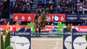 Julien Anquetin and Blood Diamond du Pont with Friday's biggest win at Partner Pferd Leipzig 2024
