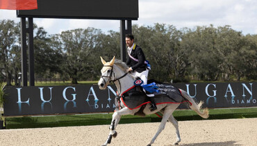Rowan Willis and Wellington Grey Goose fly to the top spot in the $100,000 Lugano Diamonds 1.45m Grand Prix CSI2*