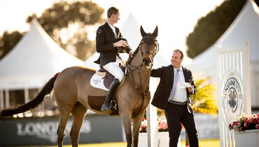Frank Schuttert and Gream with Saturday's biggest win at the Sunshine Tour 2024