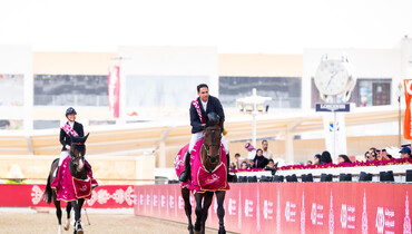 Santiago Lambre and Chacco Blue II win the CSI5* Grand Prix at H.H. The Amir´s Sword International Equestrian Festival 2024