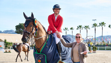 Virginie Thonon and Pecorino de La Liniere top the CSI3* 1.50m Grand Prix presented by Oliva Nova Beach & Golf Resort at Spring MET II 2024