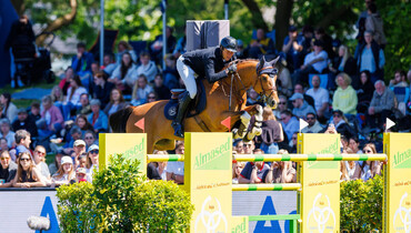 David Will and Zaccorado Blue win the CSI5* 1.50m '25 Jahre Derby mit En Garde' Preis in Hamburg