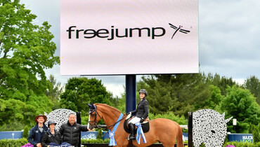 Margie Goldstein-Engle plays Jackofhearts to win FreeJump CSI3* Welcome at Traverse City Spring Series