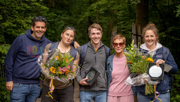 Richard Skillen, Mel Obst and Charlotte Attwell presented with Grooms Award in memory of Jenny Ducoffre at CHIO Rotterdam 2024
