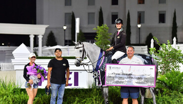Kristen Vanderveen and Bull Run’s Hesed soar to the top in the $62,500 Grand Prix qualifier CSI3*