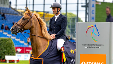 Francois Xavier Boudant and Egoki best in the STAWAG opening class at CHIO Aachen 2024