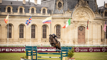 Nicolas Sers and Eleven de Riverland win the CSI4* 1.45m Small Grand Prix Defender in Chantilly