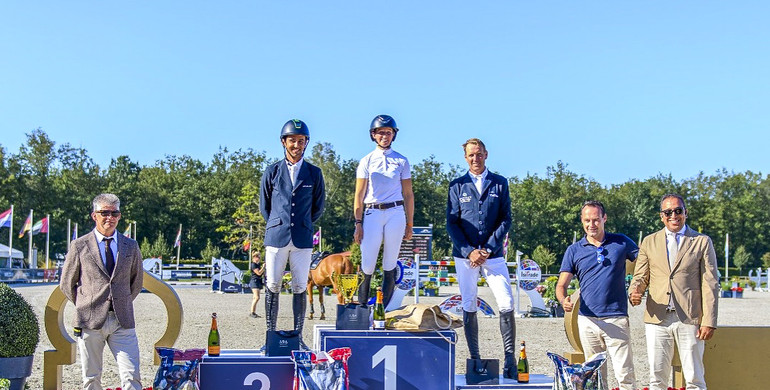 Sanne Thijssen and Con Quidam RB take the top honours in Sunday's CSI4* 1.55m TM² - Equestrian Team Grand Prix at Sentower Park