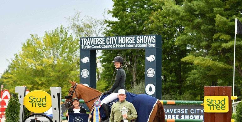 Charlotte Jacobs and Rincoola Milsean claim the win in CSI3* 1.45m $32,000 Stud Tree Two-Phase in Traverse City