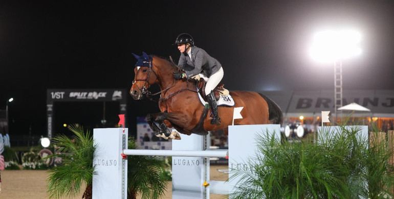 Lillie Keenan and Kick On capture $125,000 Lugano Diamonds 1.50m Welcome CSI5*-W win at Santa Anita Park
