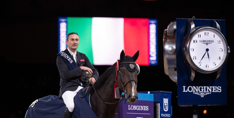 Piergiorgio Bucci and Hantano top the Longines FEI Jumping World Cup™ Western European League in Madrid