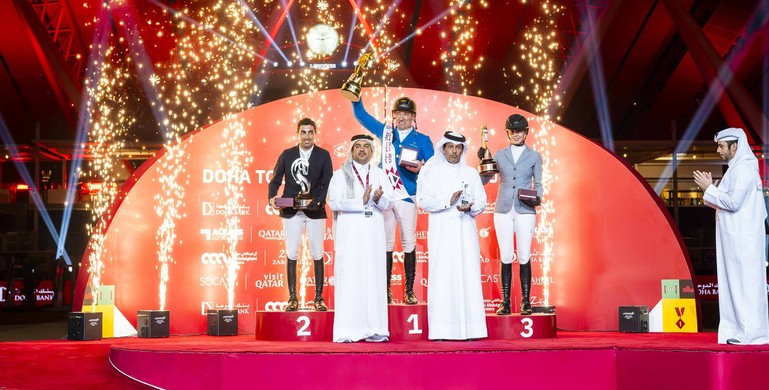 Gerfried Puck and Equitron Naxcel V victorious in the CSI4*-W 1.55m Grand Prix at the Doha International Equestrian Tour 2025