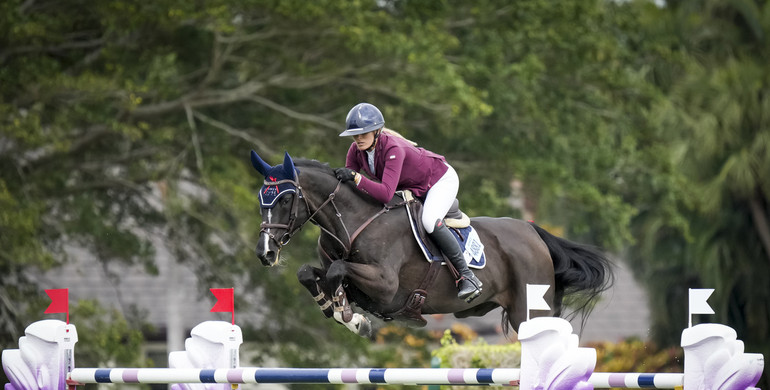 Jessica Mendoza takes flight on In The Air to win $32,000 CSI3* Adequan® WEF Challenge Cup round 2