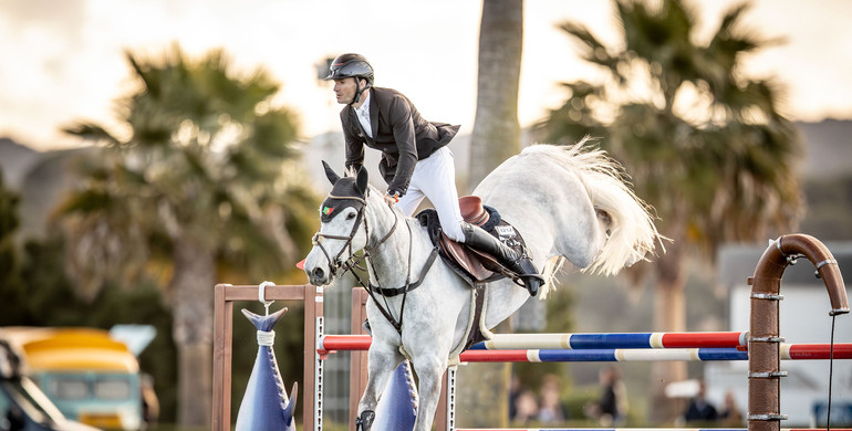 Saturday’s CSI4* 1.45m La Equina Small Grand Prix at the Andalucía Sunshine Tour to Rodrigo Giesteira Almeida and Karonia.L