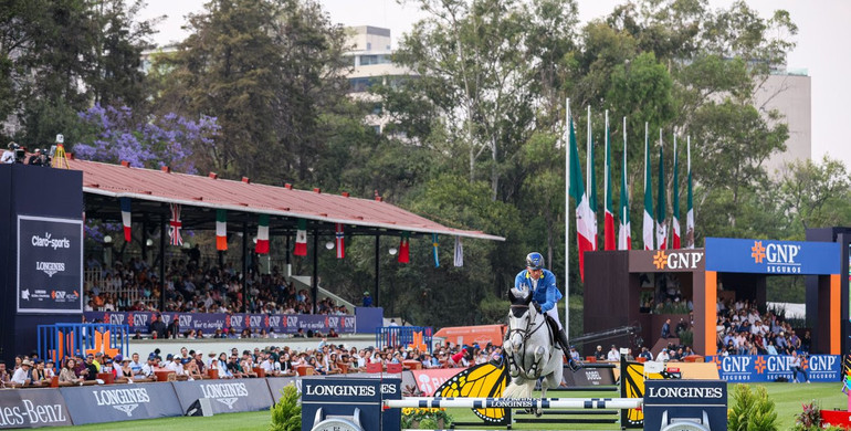 The riders for the CSI5* Longines Global Champions Tour of Mexico City 2025