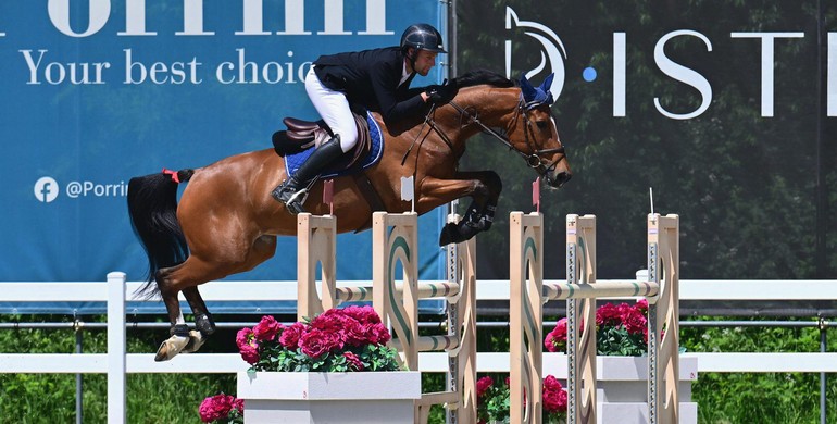 Jean-Maurice Brahier and Caracoles best in Friday's CSI4* 1.50m presented by Equiline in Gorla Minore