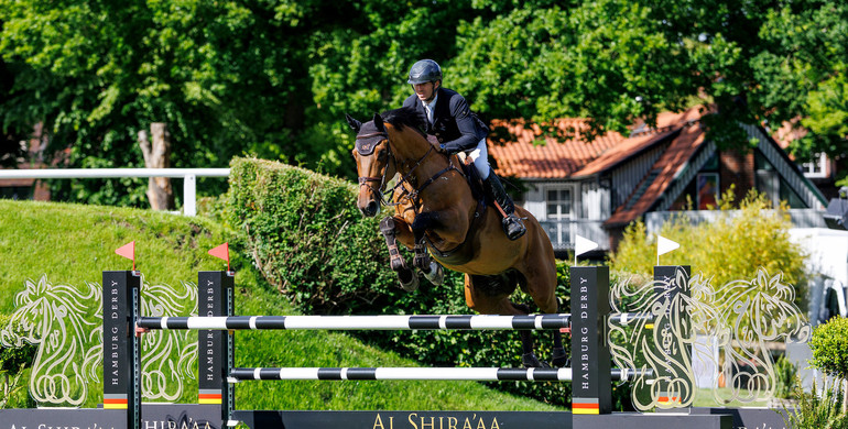 Kristaps Neretnieks and Valour take the top honours on the opening day of Al Shira'aa German Jumping & Dressage Derby 2025