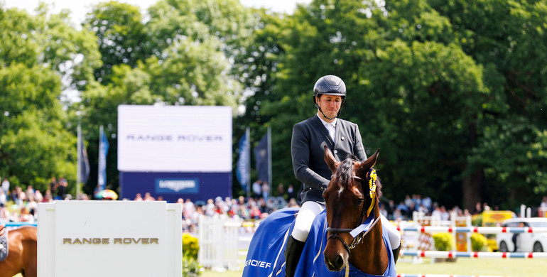 Kristaps Neretnieks and Corlansky-Pro clock the fastest time in the CSI5* 1.50m presented by Range Rover in Hamburg