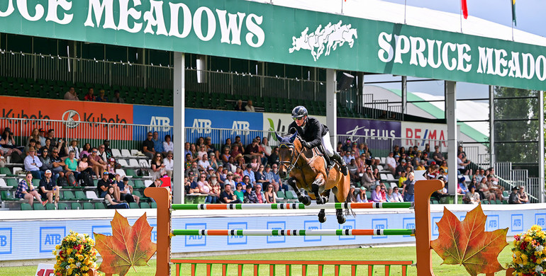 Daniel Coyle and Farrel jump to victory in the CSI5* 1.50m ATB Cup at Spruce Meadows 'National', presented by Rolex