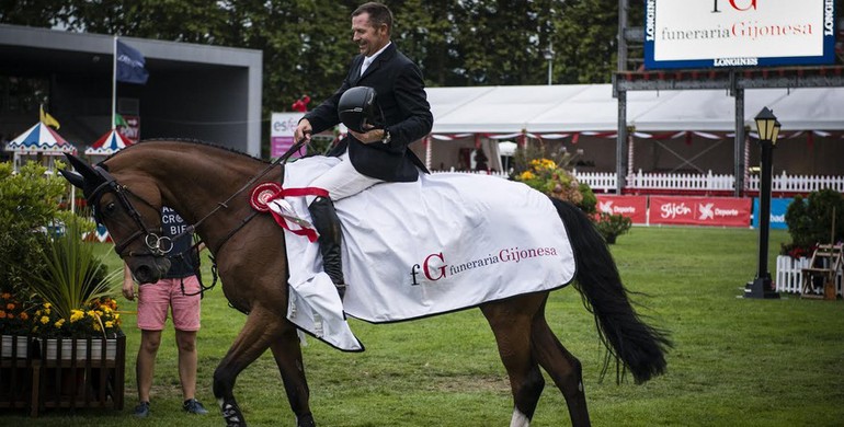Eric Lamaze with the biggest win on opening day in Gijon