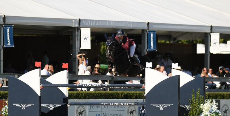 Jessica Mendoza and In The Air soar to victory in CSI5* $400,000 Longines Hampton Classic Grand Prix