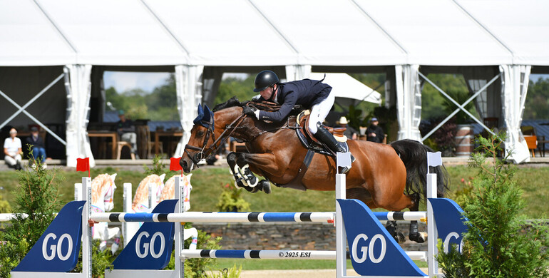 Philip McGuane and My Lady van de Krekel lead the way in the $35,000 Go Rentals CSI3* Winning Round during HITS Hudson Valley Championship Week