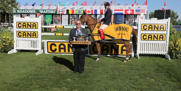 Gregory Wathelet and Eric Lamaze - Thursday's winners at Spruce Meadows