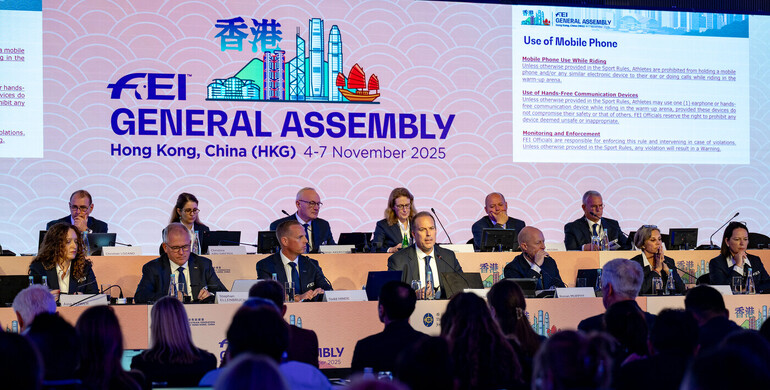 The FEI General Assembly 2025: Thursday’s sessions focus on the role of the future FEI President, the FEI Jumping Rules Revision and the FEI digital passport