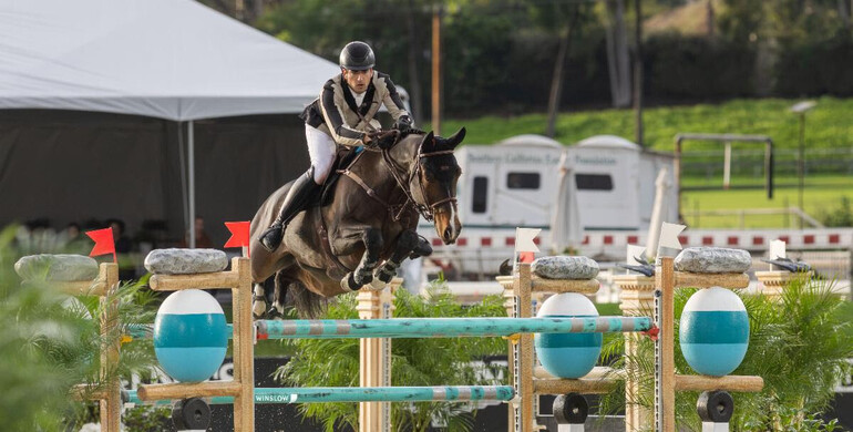 Nicola Philippaerts guides Gadget Mouche to the win with precision and speed in the CSI3* 1.50m Grand Prix in Santa Anita