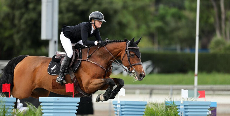 Erynn Ballard and Her Game Ball BG best in $35,000 CSI5*-W 1.45m Speed Challenge at Santa Anita